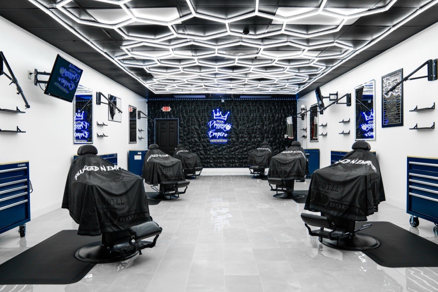 Inside Plugged N Empire Barbershop